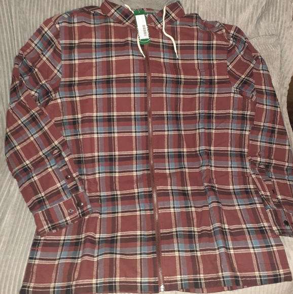 Fix Maverick Hooded Flannel Nwt 
